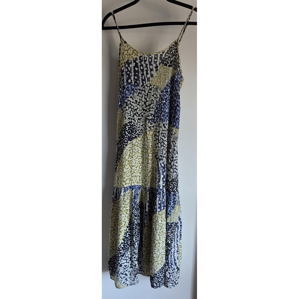 Parfois Maxi Dress One Size Sleeveless Boho Patchwork Print Scoop Neck Gown
